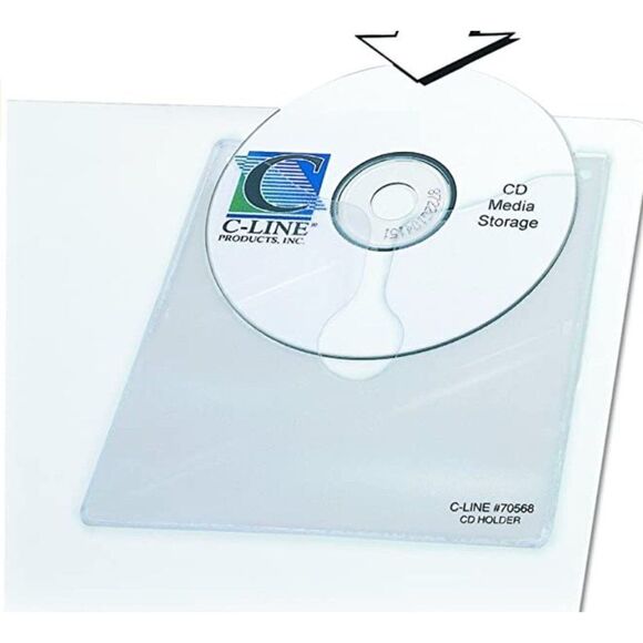 Self-Adhesive CD Holder, 5.33 x 5.66 Inches, Clear - Picture 3 of 3